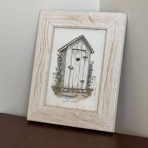VINTAE ART Rustic Whitewashed Framed Wall Art - White